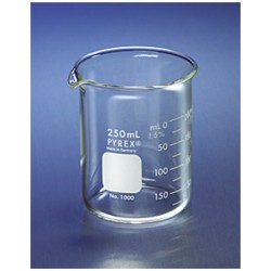 Pyrex Becker - 250ml - Forma Baixa - Griffin - Embalagem c/48 pçs - Laborglas