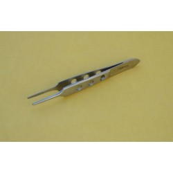 Pinça Inox Ponta Reta Serrilhada Fina 85,5mm