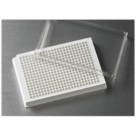 Microplaca - 384 poços - branca sólida - R - c/TC - c/tampa - Embalagem c/50 - Corning