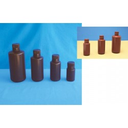 Frasco em PE boca estreita 30mm ambar s/graduação 1000ml