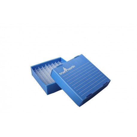 Rack em Polipropileno - Corrugado - 100 posições- 0,5 ml - Azul - Embalagem c/10 pçs -Heathrow