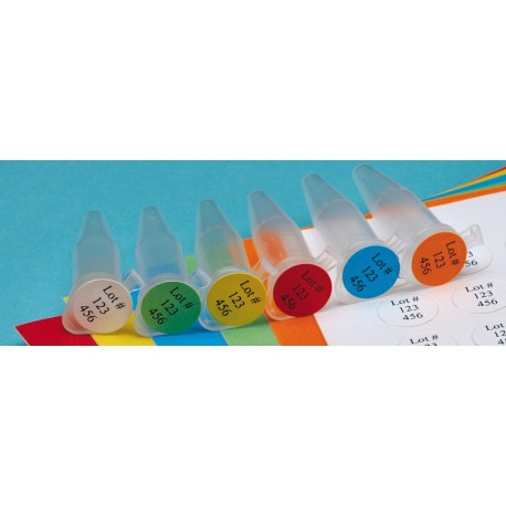 Etiqueta Redonda Tough-Spots Laser Laranja fls/192