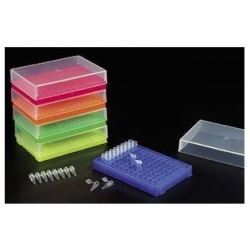 Rack em Polipropileno - 96 poços - p/ PCR - 0,2 ml - c/ Tampa Removível - unidade 