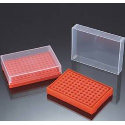 Rack em PP 96 posições p/ PCR 0,2ml - c/tampa separada - Embalagem c/01 pç