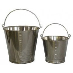 Balde em Aço Inox AISI 304 - reto - graduado - 20 Litros