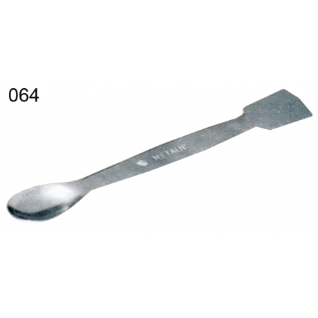 Espátula dupla com colher de chapa de aço inox 3mm 17cm