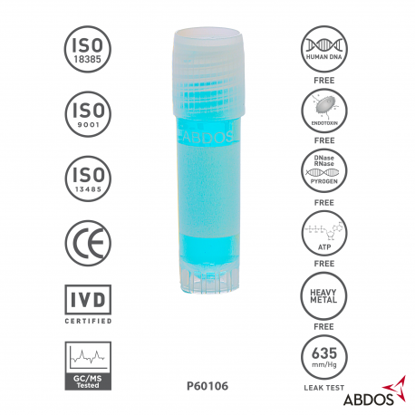 Microtubo com tampa de rosca 2ml, c/base, pt/250